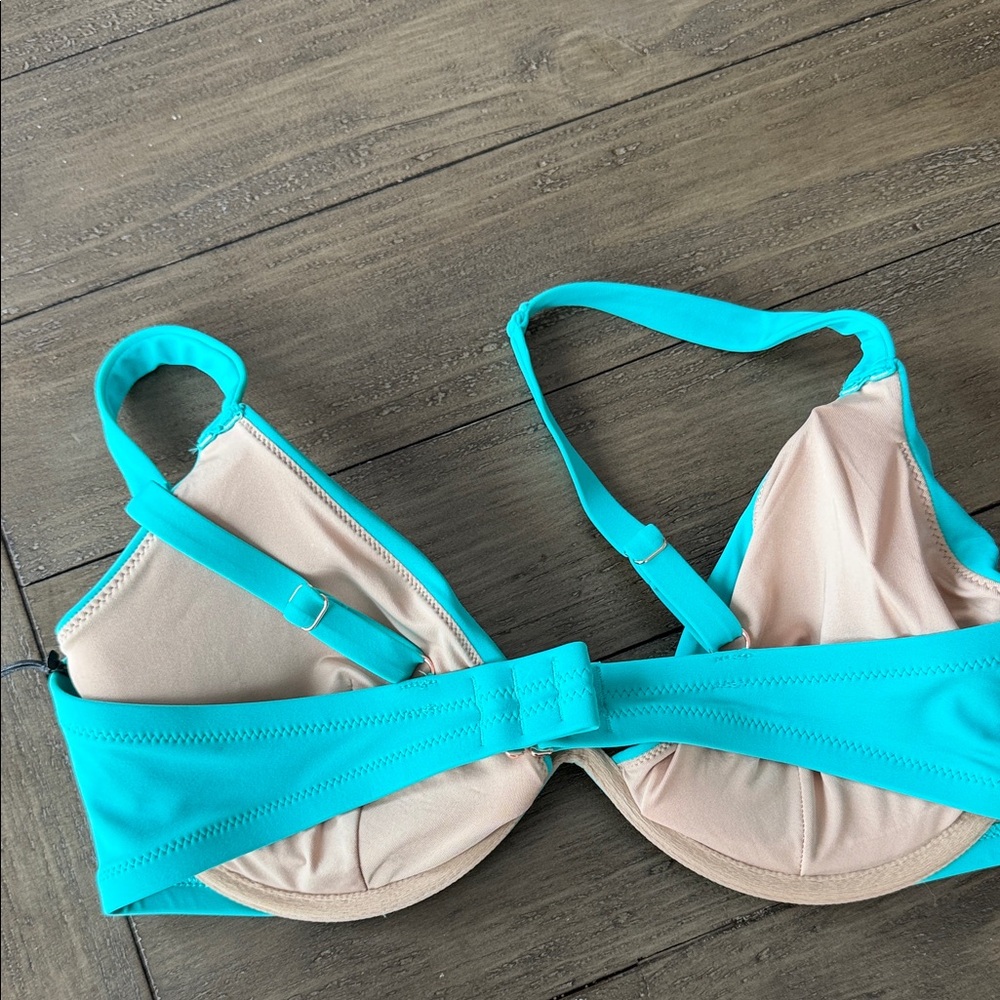 Shade & Shore Turquoise Bikini Top - Picture 4 of 4